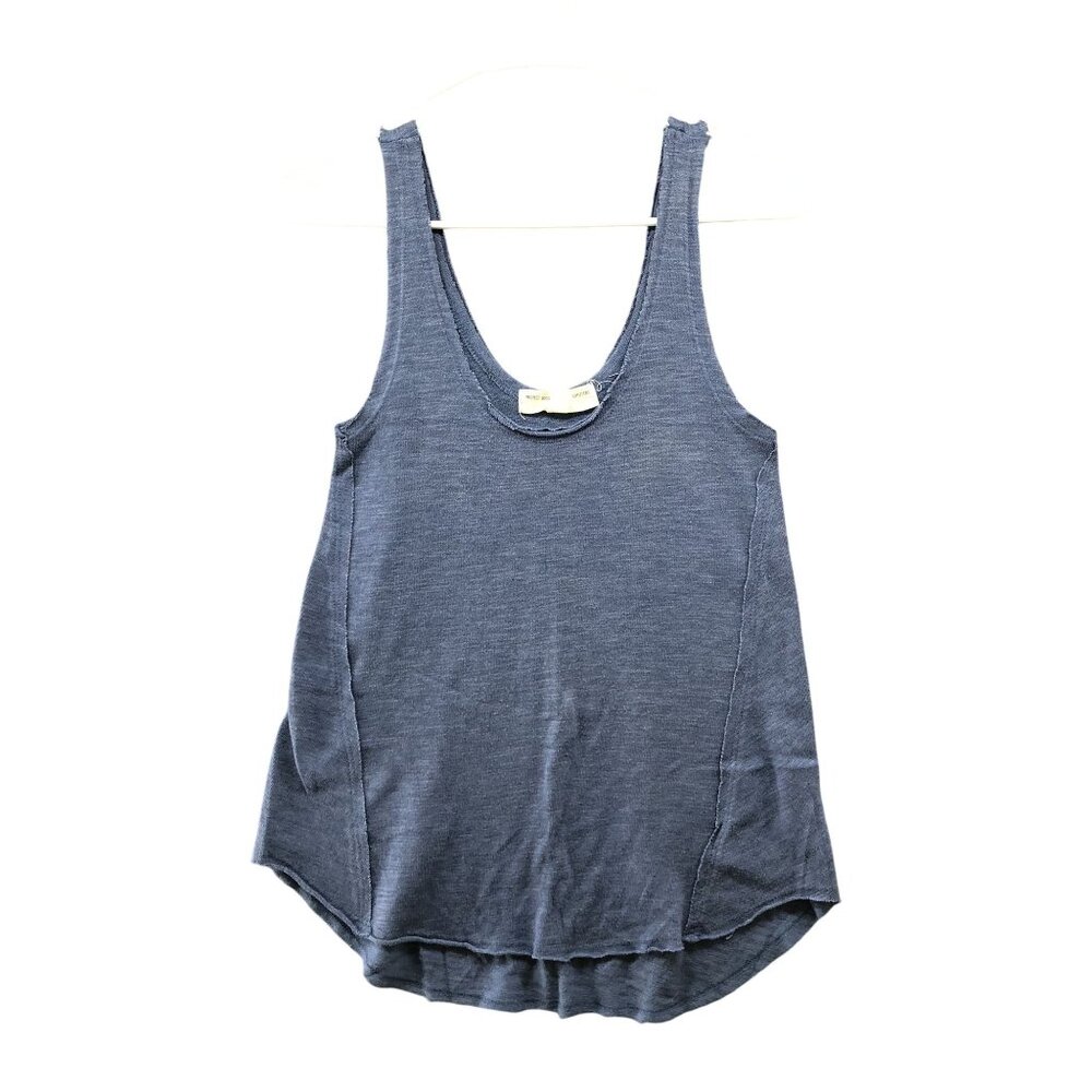 Urban Outfitters Project Social T Tank Top Womens S Blue Exposed Seam Distressed